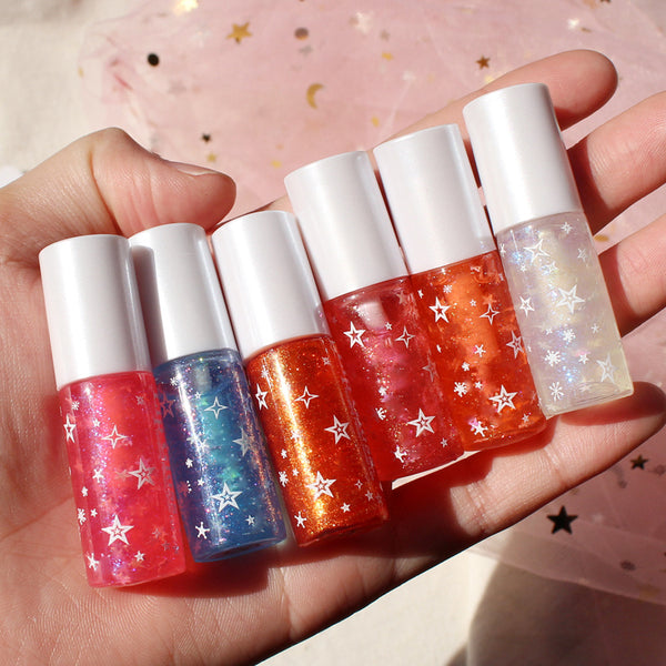 Moisturizing Glass With Fine Glitter Water Light Transparent Lip Gloss